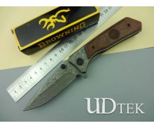 Browning 331 folding knife Damascus imitation grain UD50045